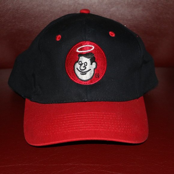 KC Snapback "Man w/Halo" Embroidered Hat Black/Red - Picture 1 of 3